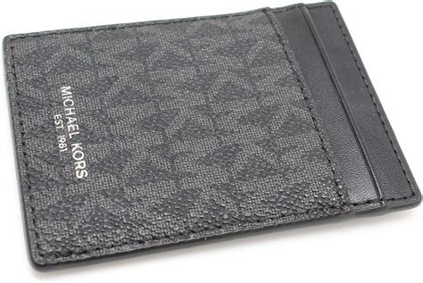 michael kors men's leather money clip card case|Cooper Signature Logo Money Clip Card Case .